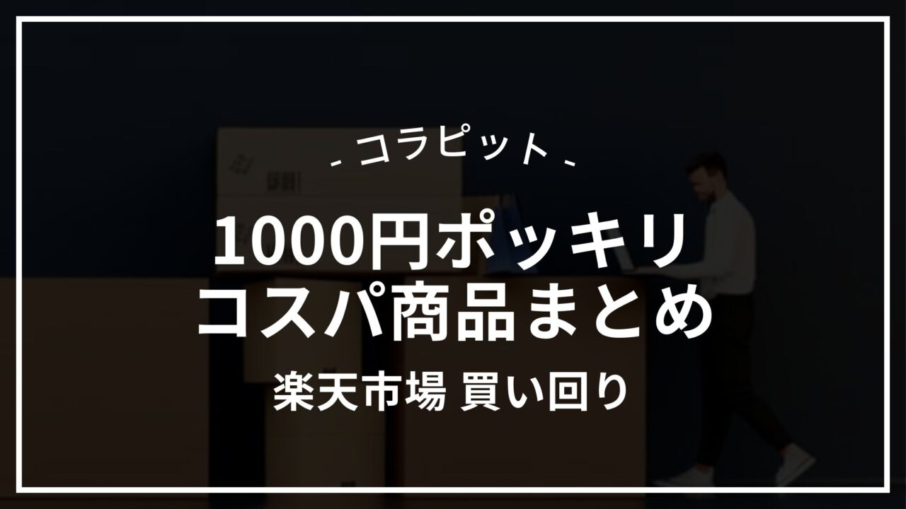 楽天市場の買い回りでおすすめ。1000円ポッキリのコスパ商品まとめ